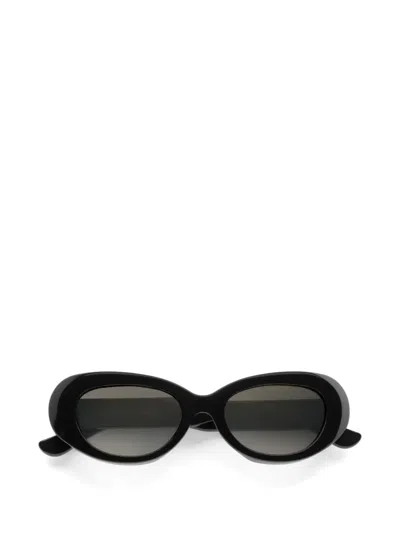 Emmanuelle Khanh Paris Oval-frame Sunglasses In Black