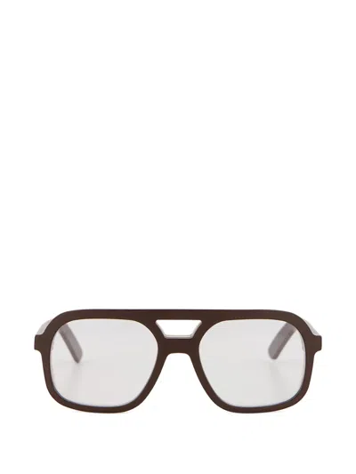 Emmanuelle Khanh Pilot-frame Optical Glasses In Brown