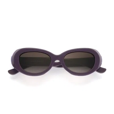 Emmanuelle Khanh Purple Paris Oval Sunglasses In Grey