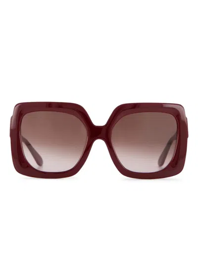 Emmanuelle Khanh 方形镜框太阳眼镜 In Red