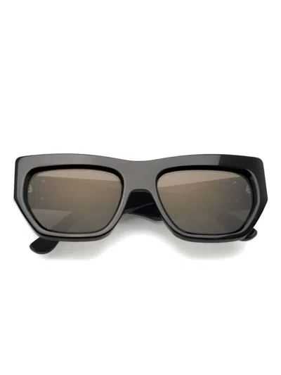 Emmanuelle Khanh Silencio Geometric-frame Sunglasses In Black