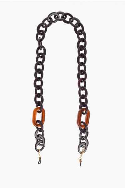 Emmanuelle Khanh Solid Color Eyewear Chain In Black