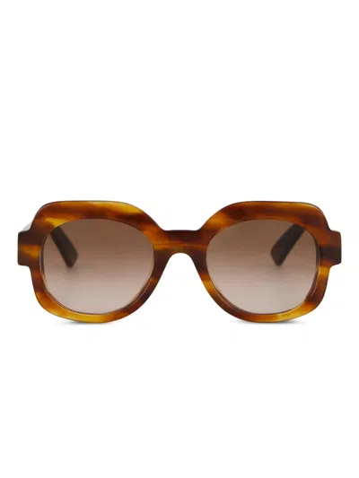 Emmanuelle Khanh Square-frame Sunglasses In Brown