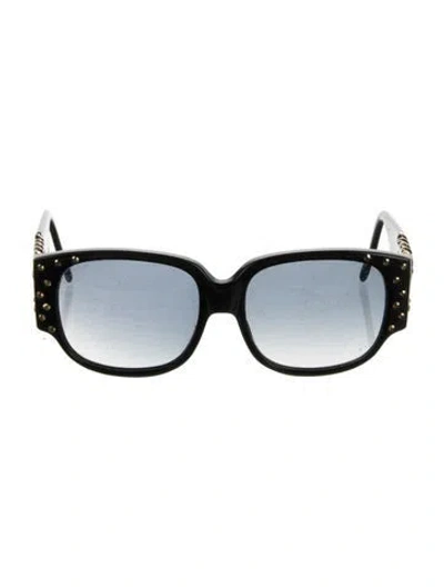 Pre-owned Emmanuelle Khanh Square Gradient Sunglasses In Black