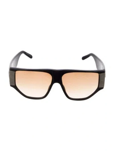 Pre-owned Emmanuelle Khanh Square Gradient Sunglasses In Blue