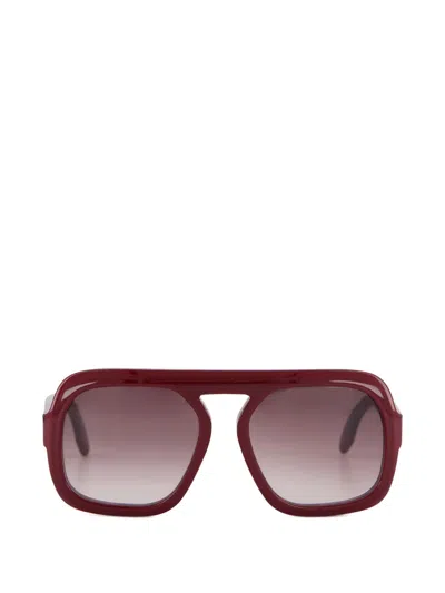 Emmanuelle Khanh Ssquare-frame Sunglasses In Red