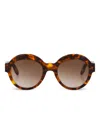 Emmanuelle Khanh Tortoiseshell Round Sunglasses In Brown