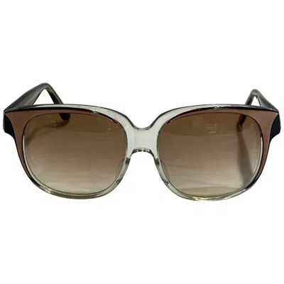 Pre-owned Emmanuelle Khanh Vintage Emanuel Khanh Paris Square Sunglasses In Brown