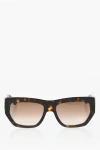 Emmanuelle Khanh Wayfarer Tortoiseshell Sunglasses With Shaded Lenses