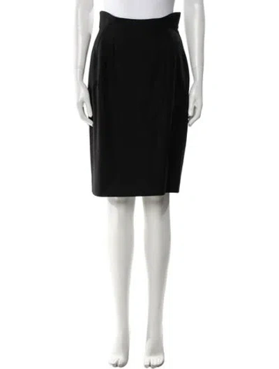 Pre-owned Emmanuelle Khanh Wool Knee-length Skirt In Black