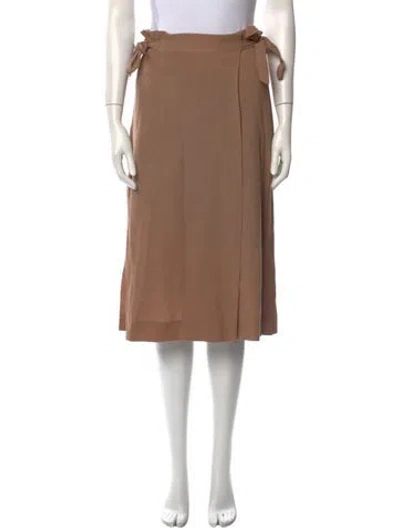 Pre-owned Emmanuelle Khanh Wool Knee-length Skirt In Neutral