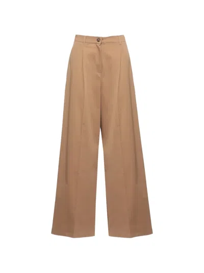 Emme Aceri Pleated Trousers In Neutral