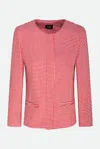 Emme By Marella Blazer A Quadri Rosso E Bianco In Multicolore
