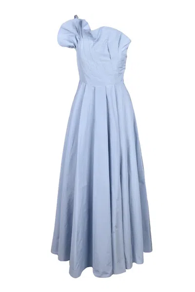 Emme By Marella One-shoulder Celeste Maxi Dress In Blue