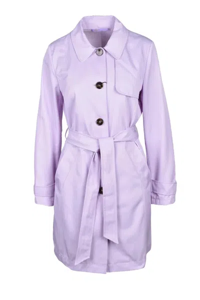 Emme By Marella Purple Madeleine Cotton Polyester Women Raincoat