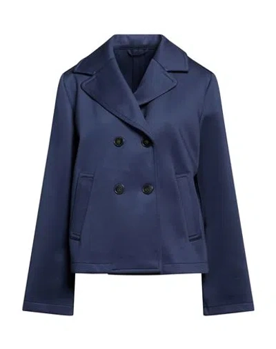 Emme By Marella Woman Blazer Navy Size Xl Polyester, Elastane In Blue