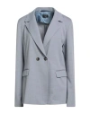 Emme By Marella Woman Blazer Sky Blue Size Xl Polyester, Polyamide, Elastane In Blue