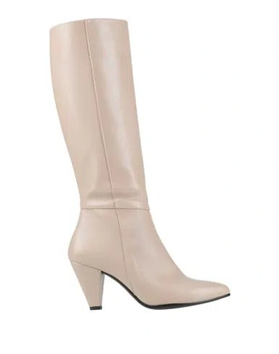 Emme By Marella Woman Boot Beige Size 10 Leather