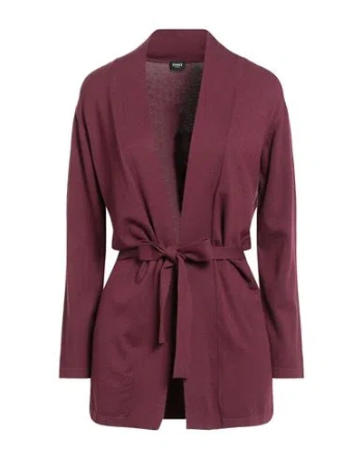Emme By Marella Woman Cardigan Burgundy Size M Viscose, Polyamide In Purple