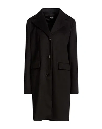Emme By Marella Woman Coat Black Size 8 Polyester, Viscose