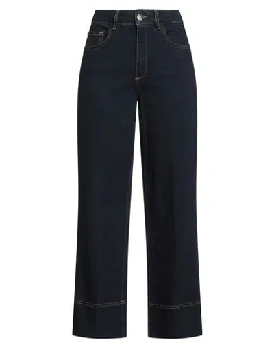 Emme By Marella Woman Jeans Blue Size 12 Cotton, Elastane
