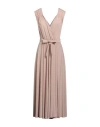 Emme By Marella Woman Maxi Dress Blush Size L Viscose, Polyamide, Metallic Fiber, Elastane In Pink