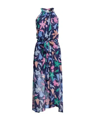 Emme By Marella Woman Midi Dress Blue Size 6 Polyester In Multi