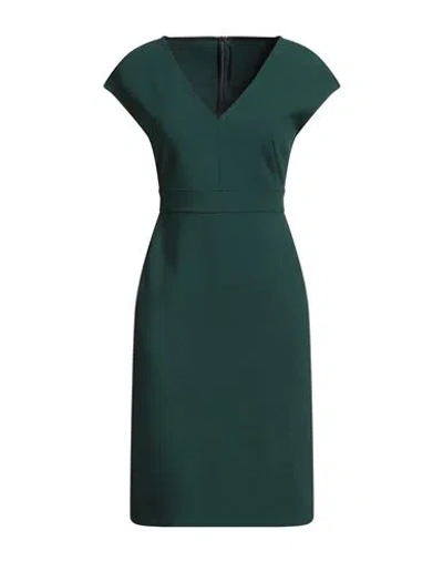 Emme By Marella Woman Midi Dress Dark Green Size 8 Polyester, Viscose, Elastane