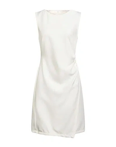 Emme By Marella Woman Midi Dress Ivory Size 6 Polyester, Elastane In White