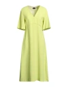 Emme By Marella Woman Midi Dress Lime Green Size 10 Polyester In Green