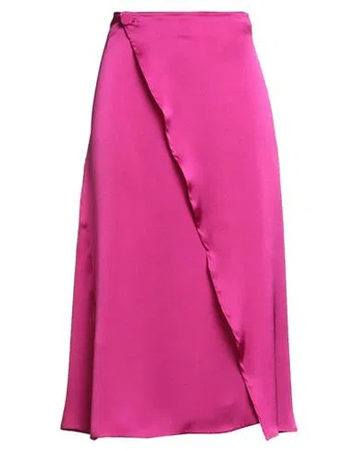 Emme By Marella Woman Midi Skirt Mauve Size 6 Polyester