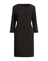 Emme By Marella Woman Mini Dress Black Size 6 Polyester, Elastane In Black