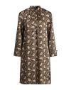 Emme By Marella Woman Mini Dress Black Size 8 Polyester In Gray