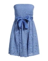 Emme By Marella Woman Mini Dress Light Blue Size L Polyamide, Elastane In Blue