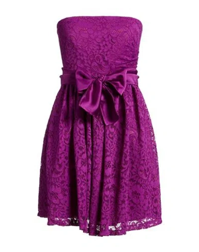 Emme By Marella Woman Mini Dress Mauve Size M Polyamide, Elastane In Purple