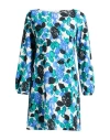 Emme By Marella Woman Mini Dress Off White Size 6 Polyester, Elastane In Blue