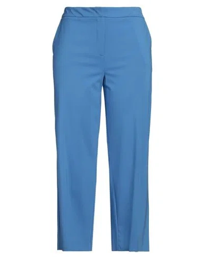 Emme By Marella Woman Pants Azure Size Xl Viscose, Polyamide, Elastane In Blue