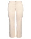 Emme By Marella Woman Pants Beige Size 14 Cotton, Elastane In Beige