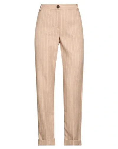 Emme By Marella Woman Pants Beige Size 2 Polyester, Elastane