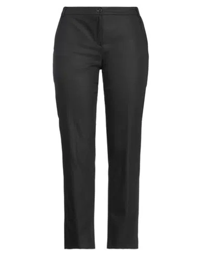 Emme By Marella Woman Pants Black Size 12 Cotton, Polyamide, Elastane