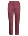 Emme By Marella Woman Pants Burgundy Size 16 Cotton, Polyamide, Elastane In Red