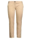 Emme By Marella Woman Pants Camel Size 12 Cotton, Elastane In Brown