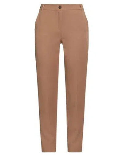 Emme By Marella Woman Pants Camel Size 12 Polyester, Elastane In Gold