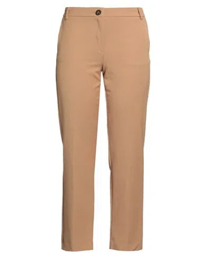 Emme By Marella Woman Pants Camel Size 12 Polyester, Viscose, Elastane