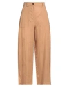 Emme By Marella Woman Pants Camel Size 4 Linen In Beige