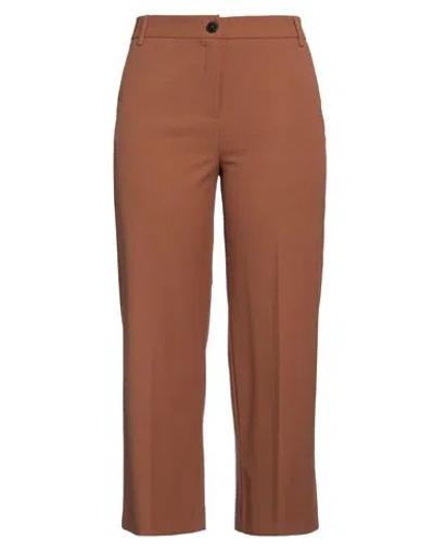 Emme By Marella Woman Pants Camel Size 6 Polyester, Viscose, Elastane In Brown
