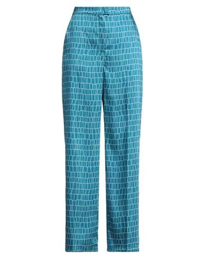 Emme By Marella Woman Pants Deep Teal Size 12 Polyester In Green