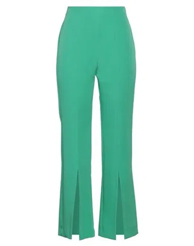 Emme By Marella Woman Pants Green Size 2 Polyester, Elastane