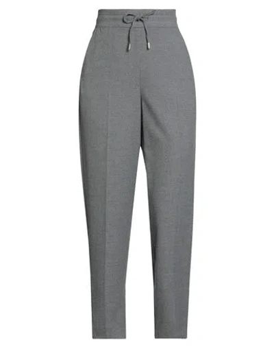 Emme By Marella Woman Pants Grey Size 12 Polyester, Viscose, Elastane