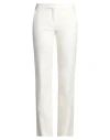 Emme By Marella Woman Pants Ivory Size 10 Cotton, Polyamide, Elastane In White